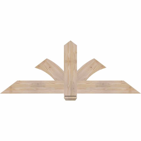 Ekena Millwork Redmond Smooth Timber Gable Bracket, Douglas Fir, 60"W x 22"H x 1 1/2"D x 5 1/2"F, 9/12 Pitch GBW060X22X0206RED00SDF